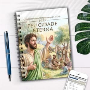 Arquivo Encadernação Caderno de Anotações Congresso Felicidade Eterna 2026 SEM TEMA - Unissex