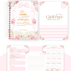 Pack Encadernação 2027 Floral Delicado Professores