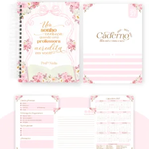 Pack Encadernação 2027 Floral Delicado Professores