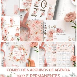 COMBO 6 Agendas 2027 e Permanente COM e SEM HORÁRIOS Refúgio