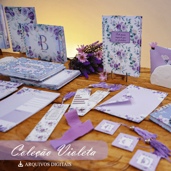 Coleção Violeta - Combo 103 Arquivos – Capas, Álbum, Devocional, Blocos, Planejadores, Papel Carta, Marca Páginas... - Imagem 3