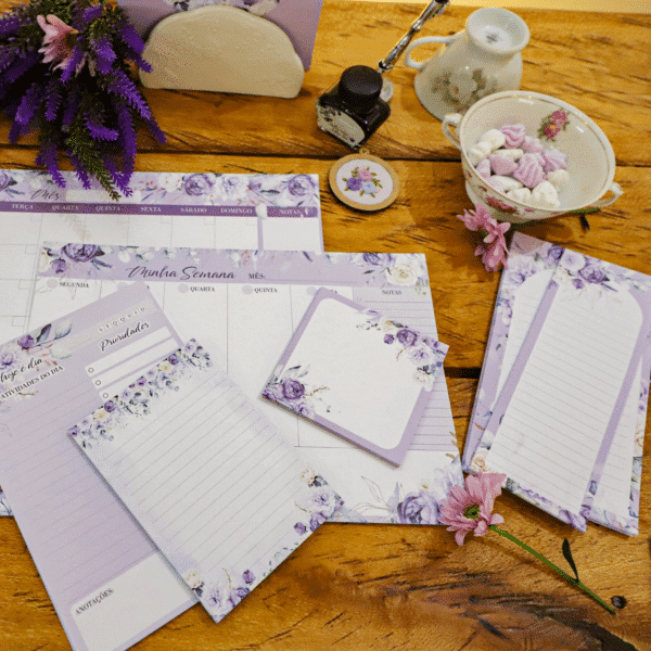 Coleção Violeta - Combo 103 Arquivos – Capas, Álbum, Devocional, Blocos, Planejadores, Papel Carta, Marca Páginas... - Imagem 20