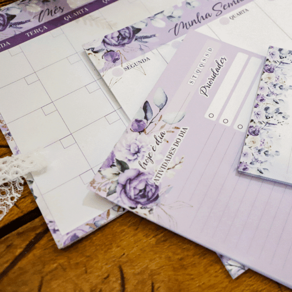 Coleção Violeta - Combo 103 Arquivos – Capas, Álbum, Devocional, Blocos, Planejadores, Papel Carta, Marca Páginas... - Imagem 6