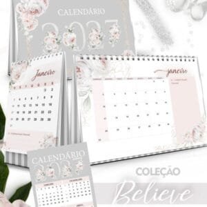 Arquivo Kit Calendários 2027 de Mesa A5 A6 e Calendário Marca Página Believe