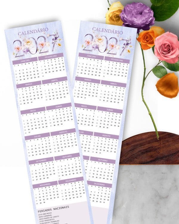Arquivo Kit Calendários de Mesa 2027 A5 A6 e Calendário Marca Página Coleção Encanto - Imagem 4