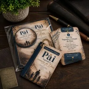 card chaveiro e bottons dia dos pais