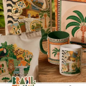 Brasil Tropical - Kit Sublimação Caneca e Ecobags (Tita)