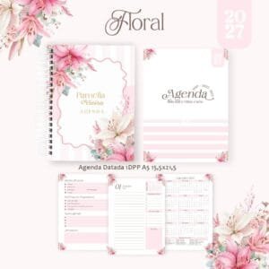 Floral Combo Encadernação 2027 – Coleção Big 2027