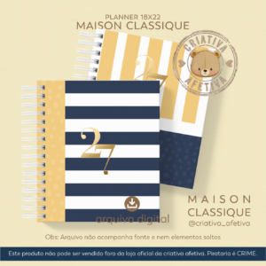 Planner 18×22 – Maison Classique 2027 - Loja Nogrid Arquivos Digitais