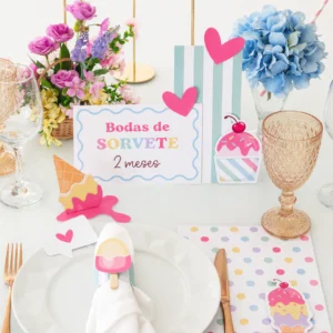Bodas de Sorvete (2 meses) – Kit Digital